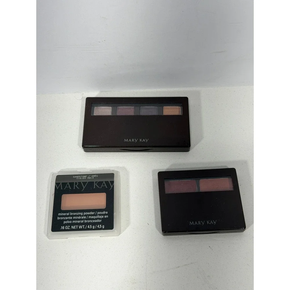 lot 3 Mary Kay Makeup Bundle Eye Color Quad Lip Color Duo Sandstone Bronzer